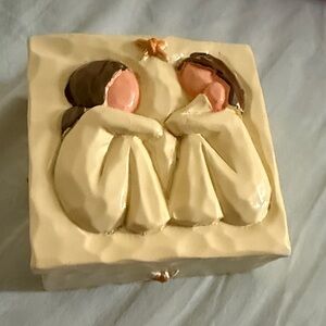 Ceramic Figurine with Embracing Figures